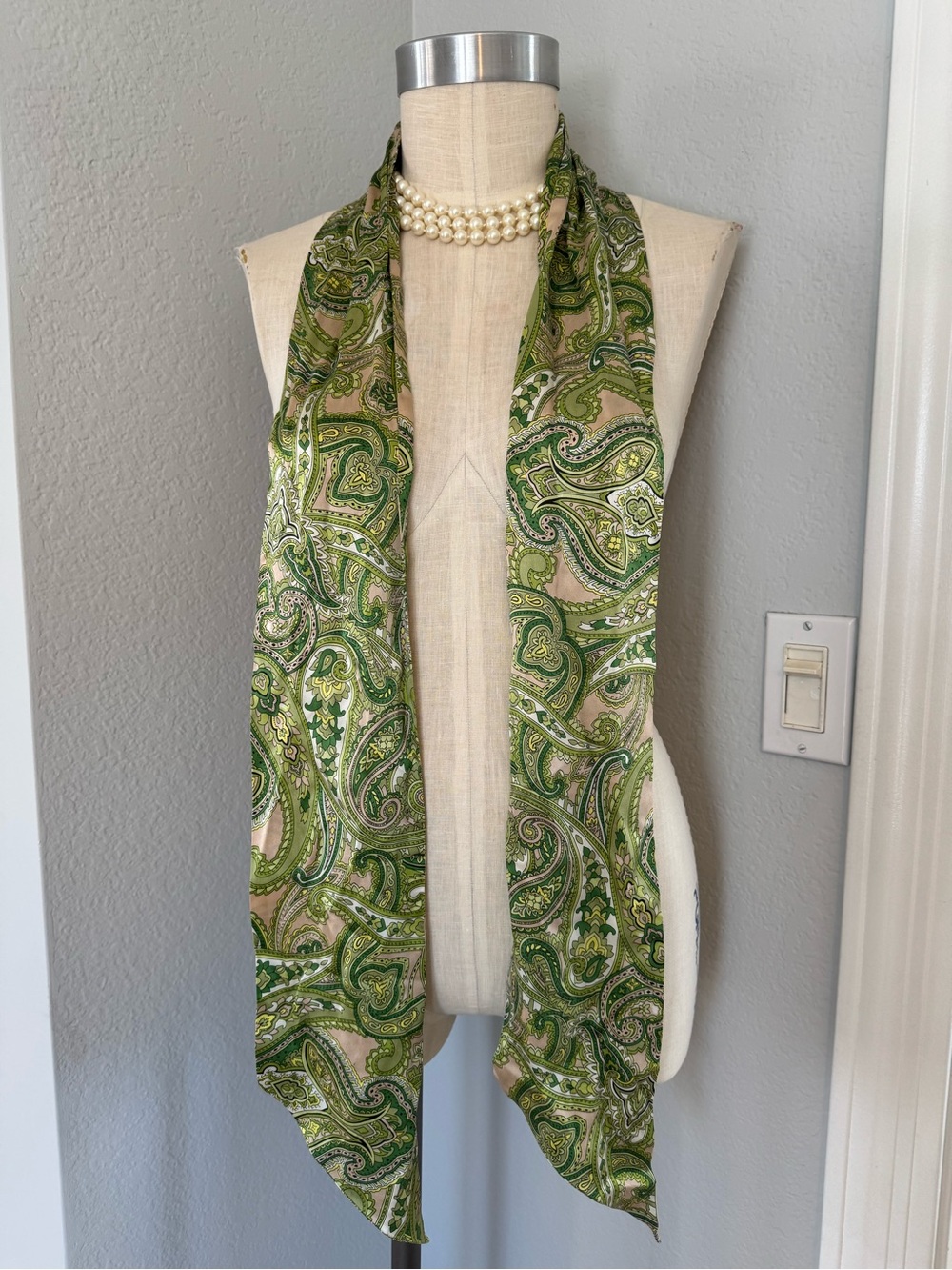 Paisley Print Scarf Silky Smooth 74”x5”